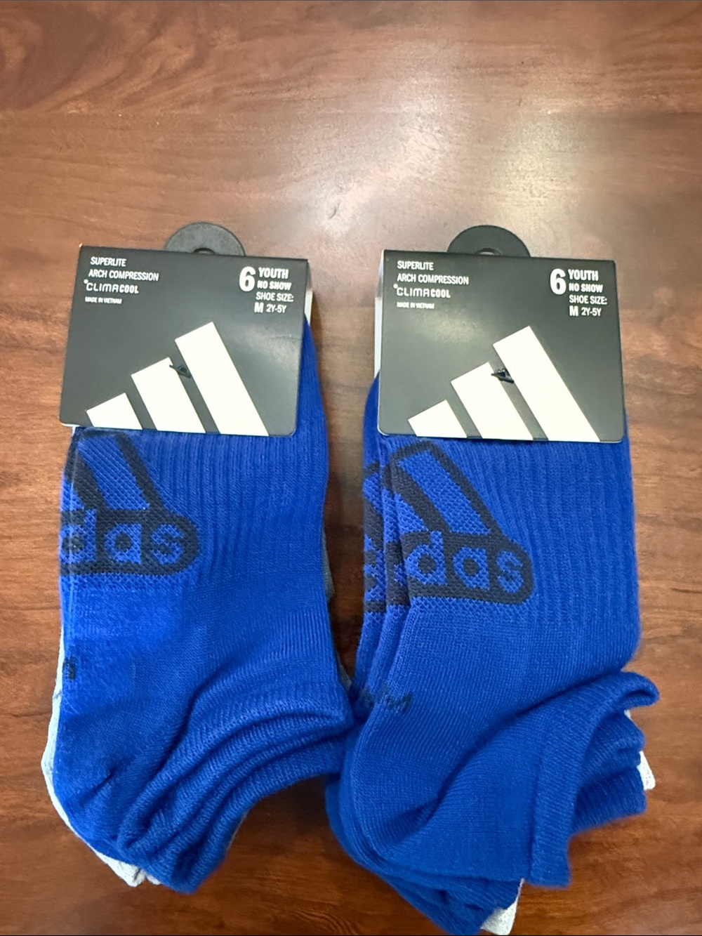 2-6 packs of adidas size Med 2Y-5Y Youth Ankle Socks No Show NWT